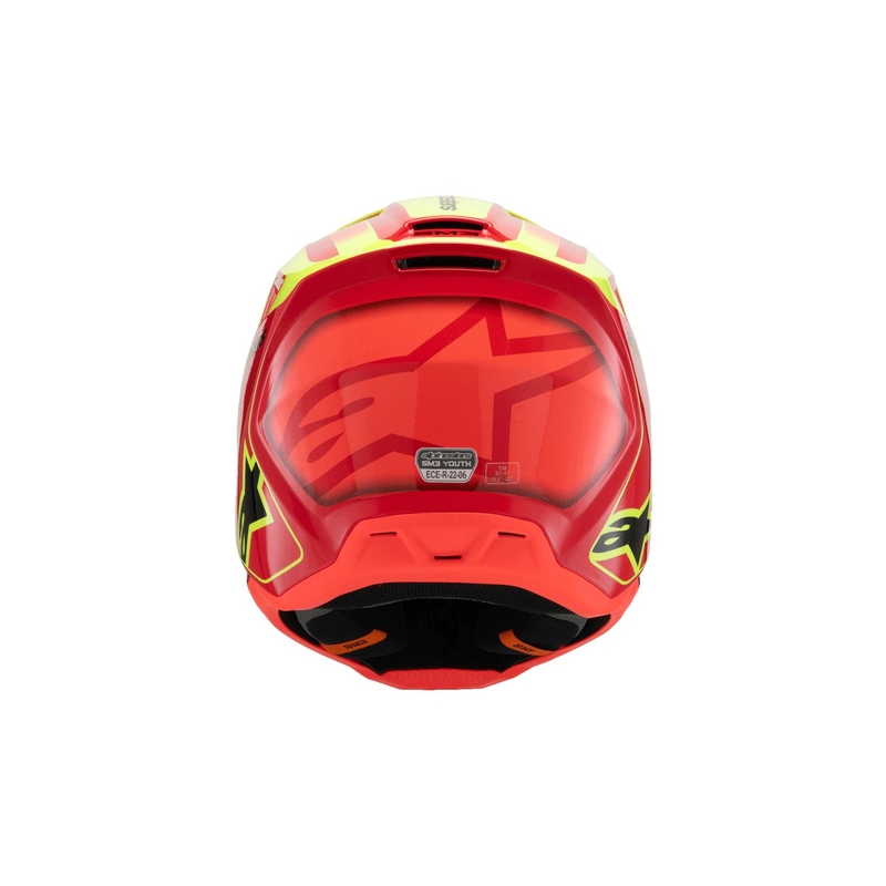 Alpinestars S-M3 FRAY børne motocrosshjelm rød-fluo gul-sort
