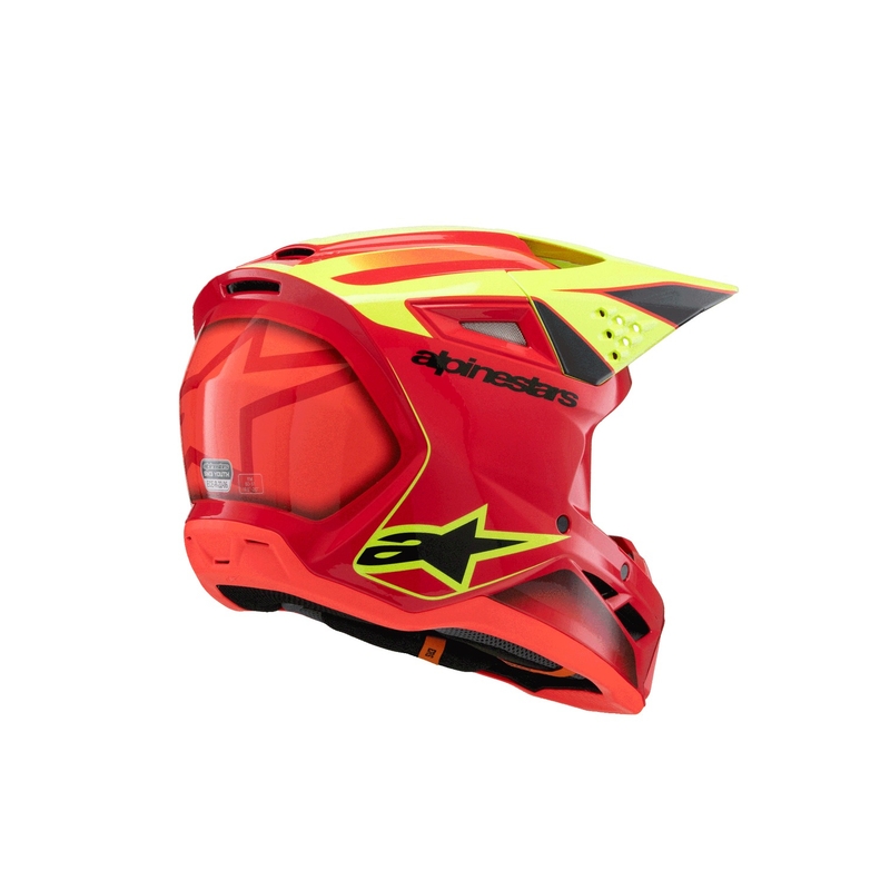 Alpinestars S-M3 FRAY børne motocrosshjelm rød-fluo gul-sort