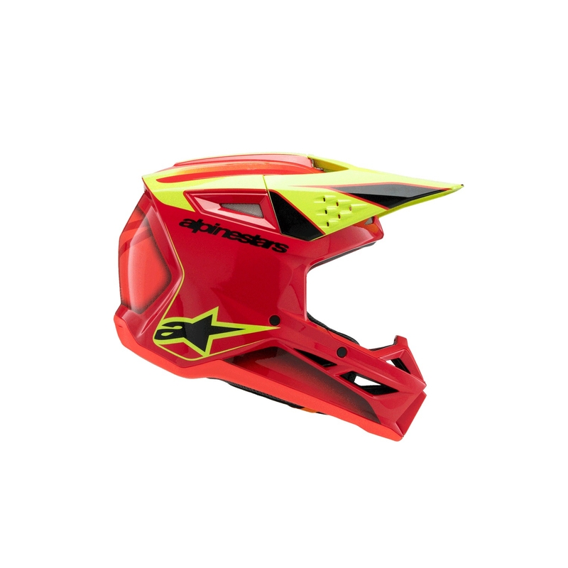 Alpinestars S-M3 FRAY børne motocrosshjelm rød-fluo gul-sort