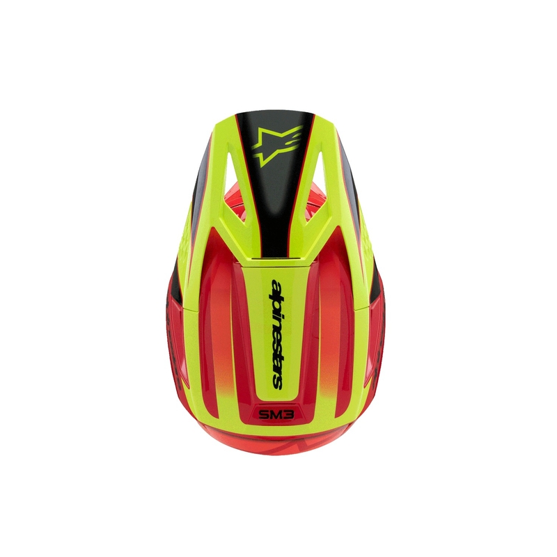 Alpinestars S-M3 FRAY børne motocrosshjelm rød-fluo gul-sort