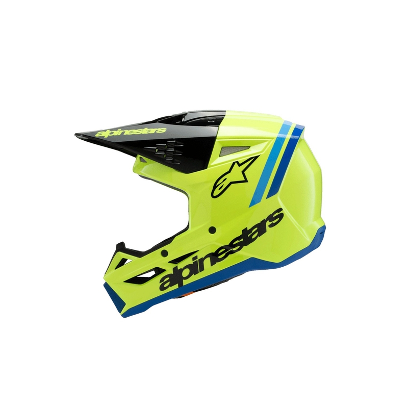 Alpinestars S-M3 RADIUM børne motocrosshjelm fluo gul-sort-blå