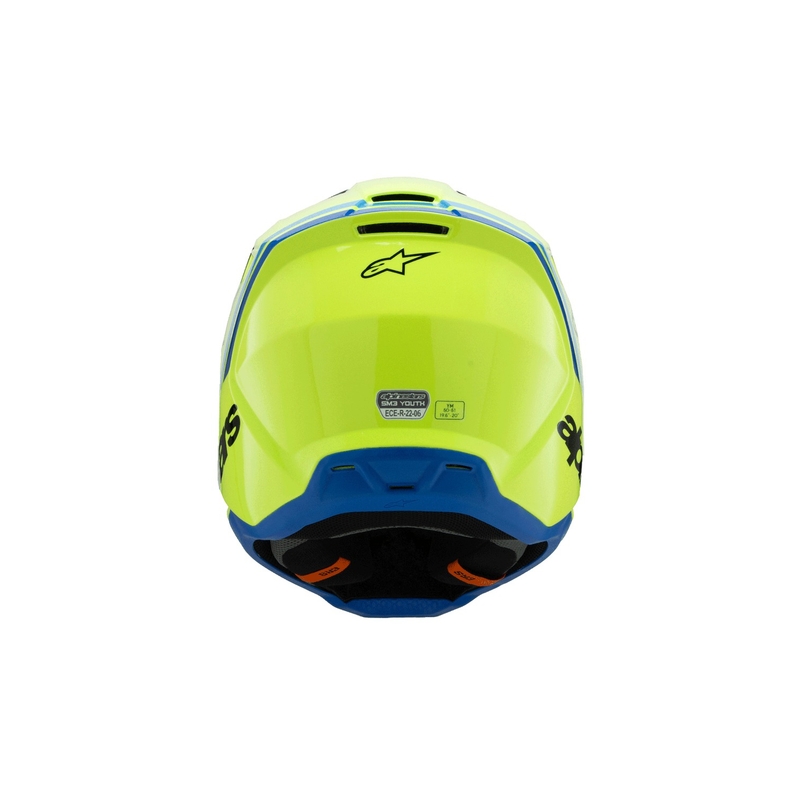 Alpinestars S-M3 RADIUM børne motocrosshjelm fluo gul-sort-blå