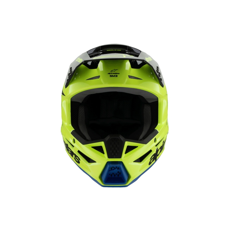 Alpinestars S-M3 RADIUM børne motocrosshjelm fluo gul-sort-blå