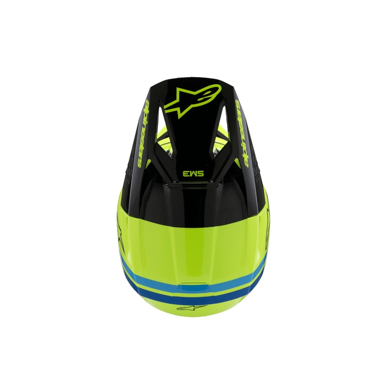 Alpinestars S-M3 RADIUM børne motocrosshjelm fluo gul-sort-blå