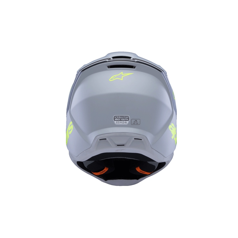 Alpinestars S-M3 RADIUM børne motocrosshjelm mat grå-fluo gul-sort