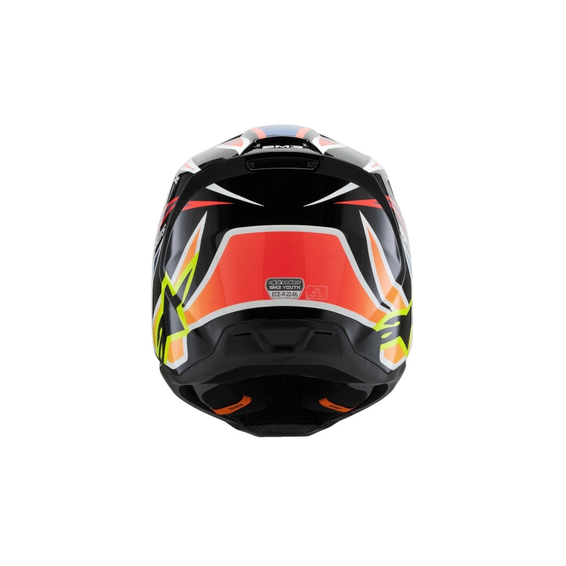Alpinestars S-M3 WURX børne motocrosshjelm sort-fluo gul-blå-rød