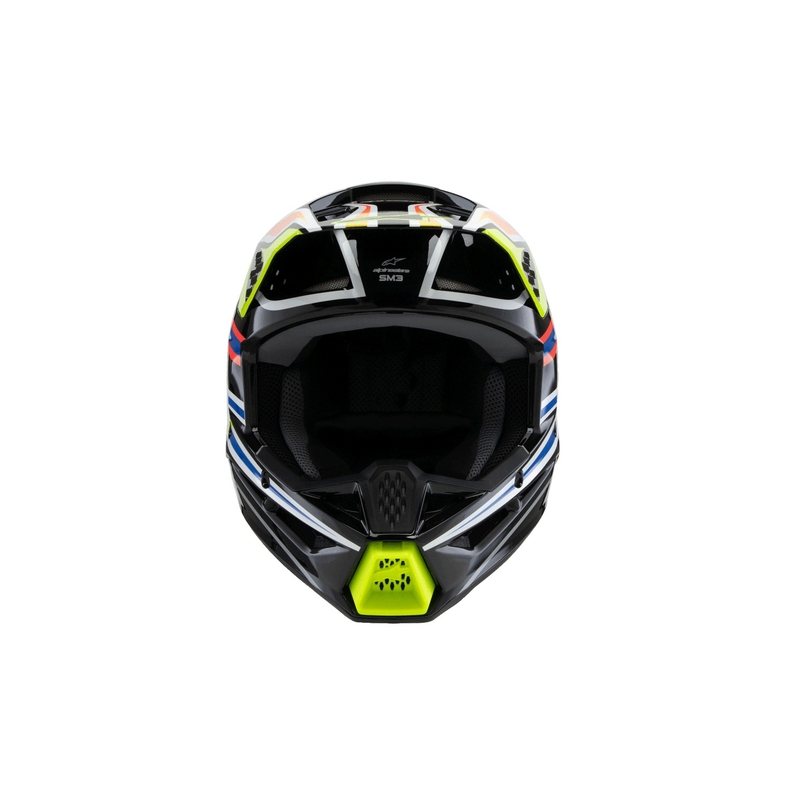 Alpinestars S-M3 WURX børne motocrosshjelm sort-fluo gul-blå-rød