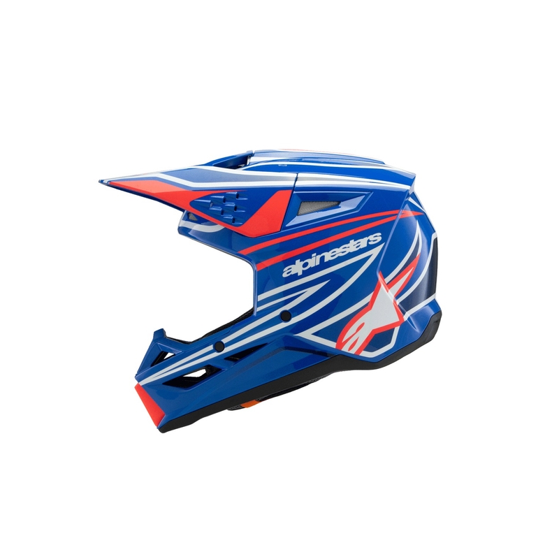 Alpinestars S-M3 WURX børne motocrosshjelm blå-rød-hvid-sort