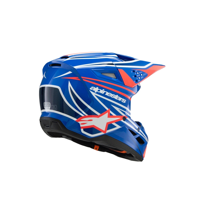 Alpinestars S-M3 WURX børne motocrosshjelm blå-rød-hvid-sort