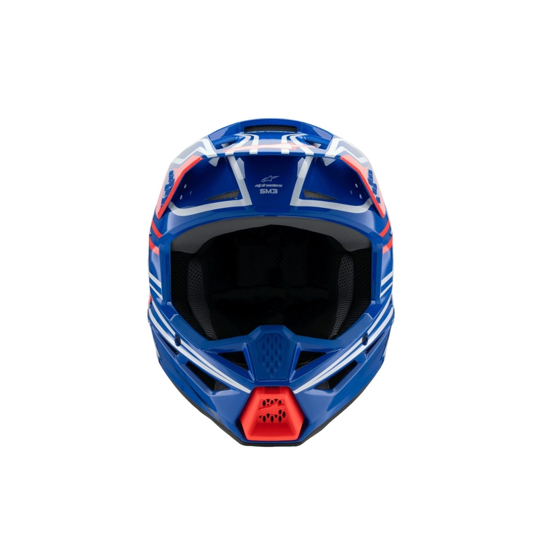Alpinestars S-M3 WURX børne motocrosshjelm blå-rød-hvid-sort