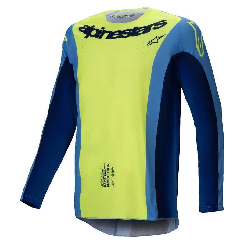Alpinestars Techstar Melt fluo gul-blå motocrosstrøje
