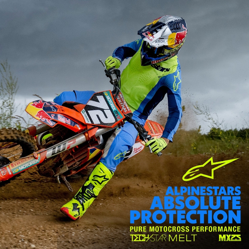 Alpinestars Techstar Melt fluo gul-blå motocrosstrøje
