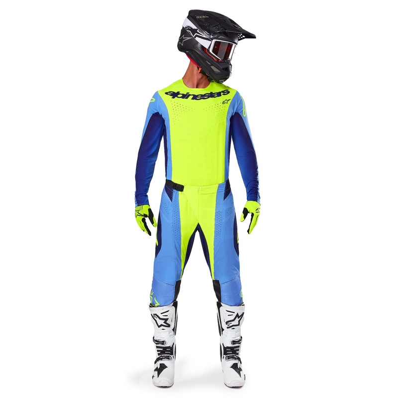 Alpinestars Techstar Melt fluo gul-blå motocrosstrøje