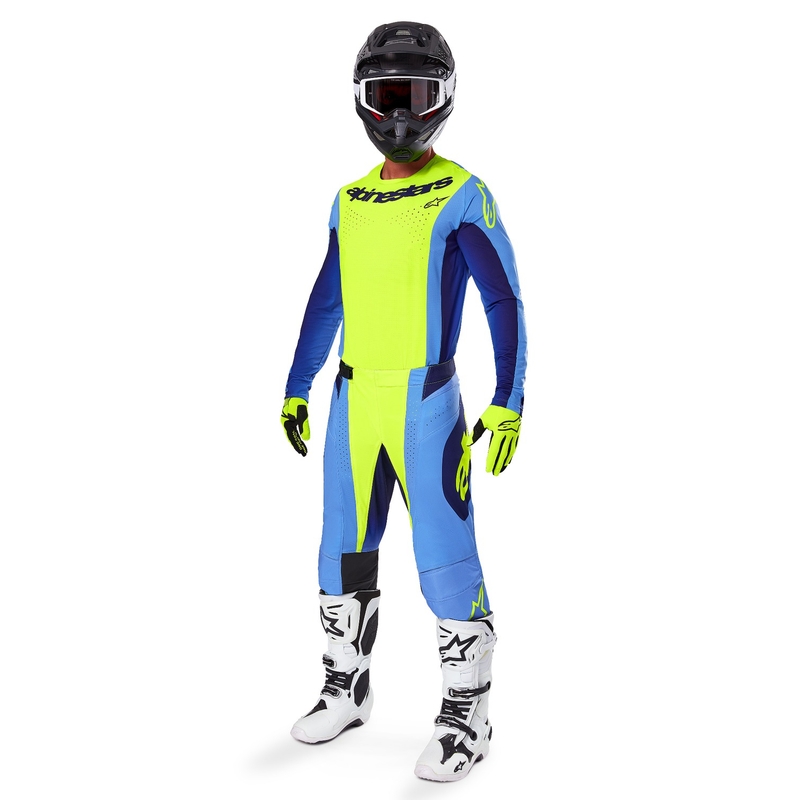 Alpinestars Techstar Melt fluo gul-blå motocrosstrøje