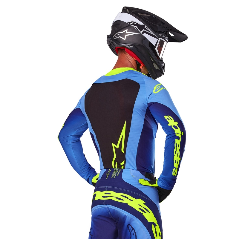 Alpinestars Techstar Melt fluo gul-blå motocrosstrøje