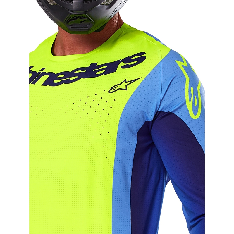 Alpinestars Techstar Melt fluo gul-blå motocrosstrøje