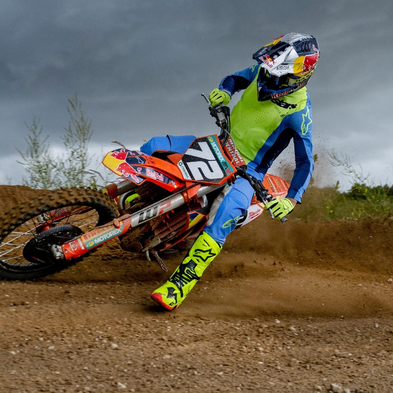 Alpinestars Techstar Melt fluo gul-blå motocrosstrøje