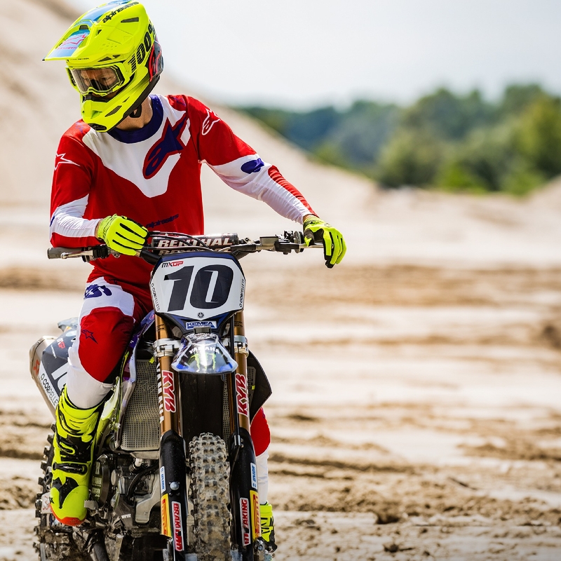 Alpinestars Racer Veil motocrosstrøje rød og hvid