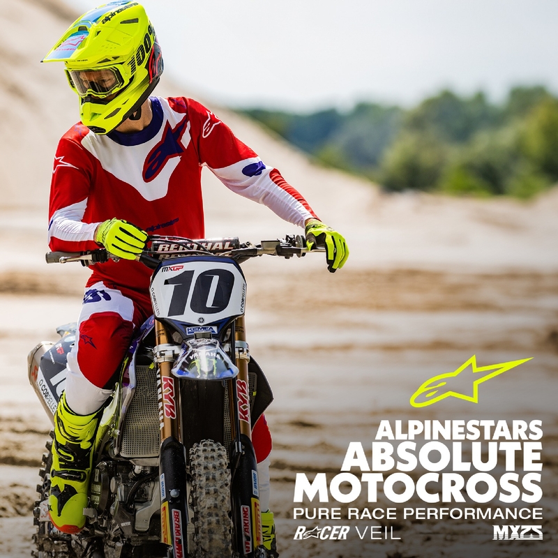 Alpinestars Racer Veil motocrosstrøje rød og hvid