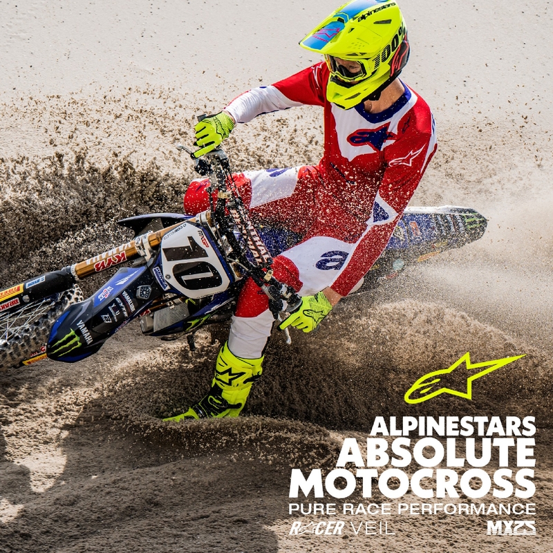 Alpinestars Racer Veil motocrosstrøje rød og hvid