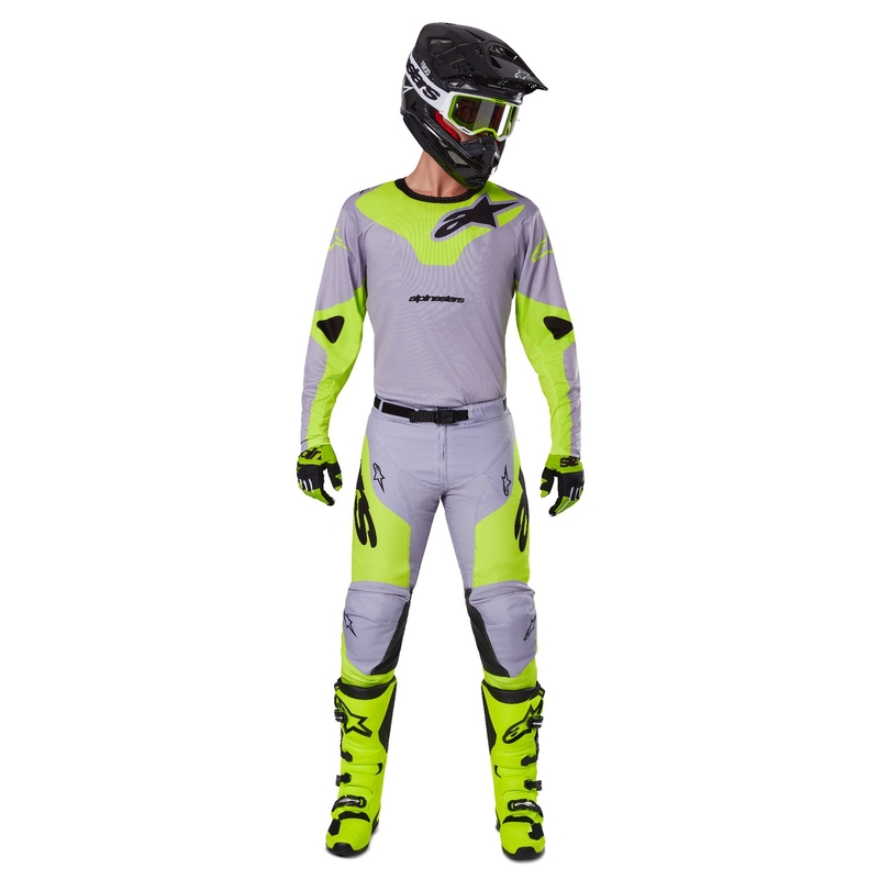 Alpinestars Racer Veil motocrosstrøje grå-fluogul