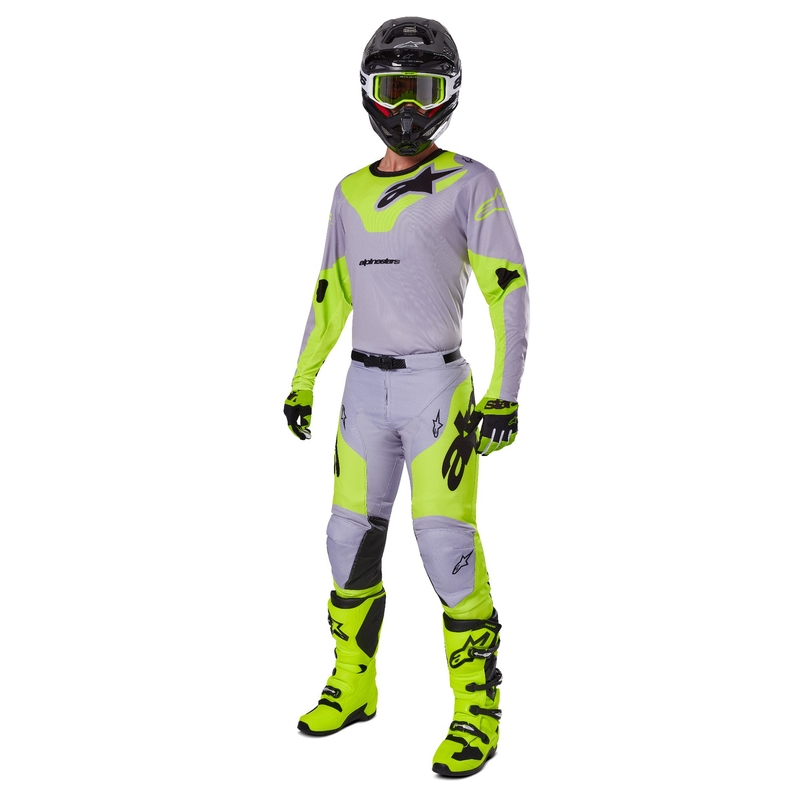 Alpinestars Racer Veil motocrosstrøje grå-fluogul
