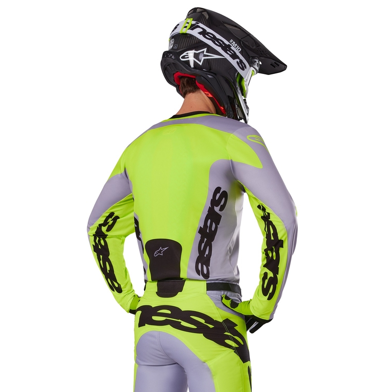 Alpinestars Racer Veil motocrosstrøje grå-fluogul