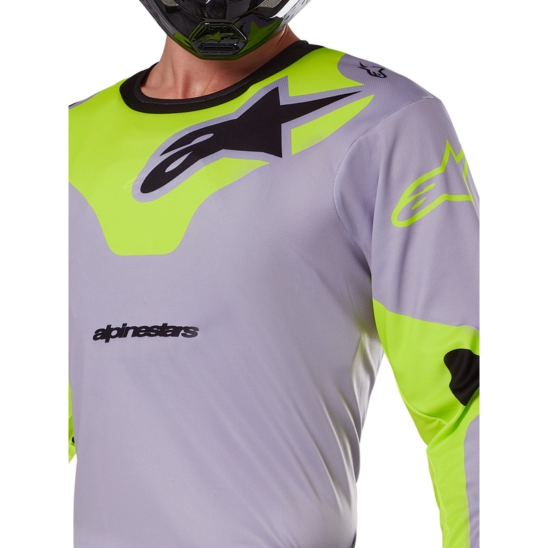 Alpinestars Racer Veil motocrosstrøje grå-fluogul