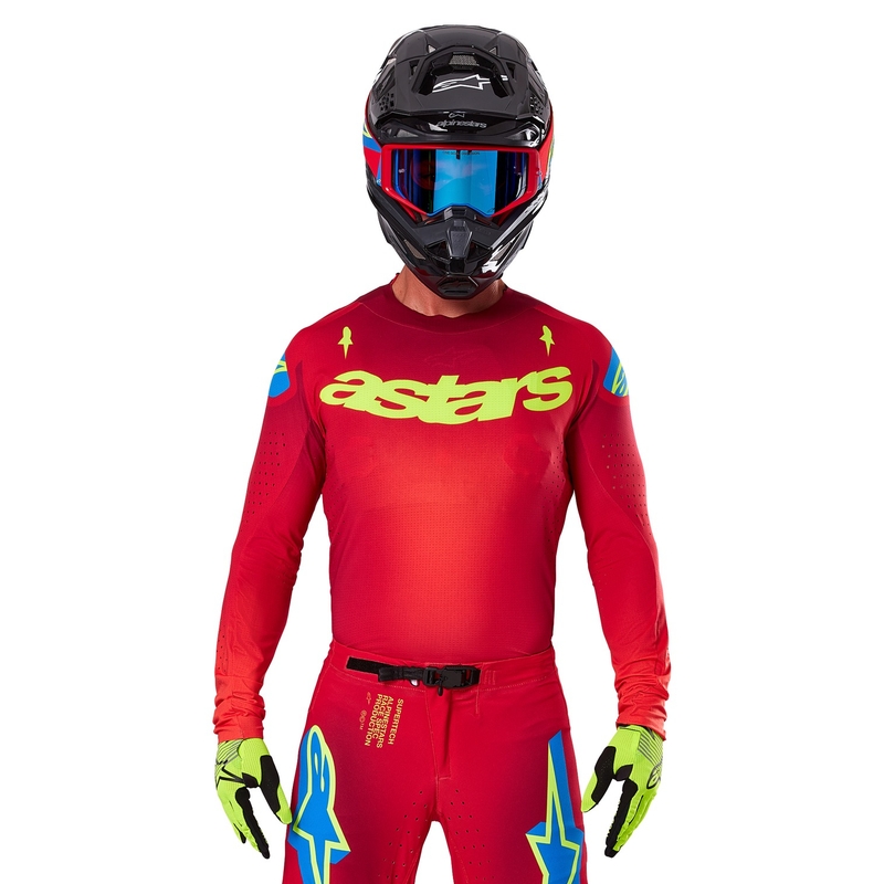 Alpinestars Supertech Maker rød-fluogul motocrosstrøje