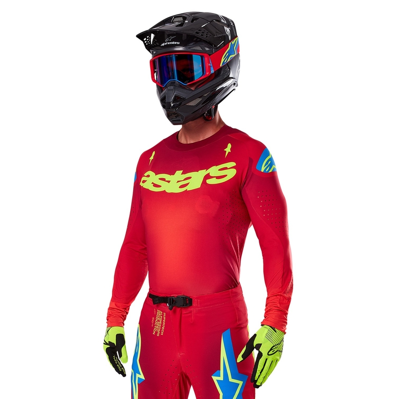 Alpinestars Supertech Maker rød-fluogul motocrosstrøje