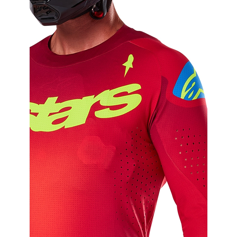 Alpinestars Supertech Maker rød-fluogul motocrosstrøje
