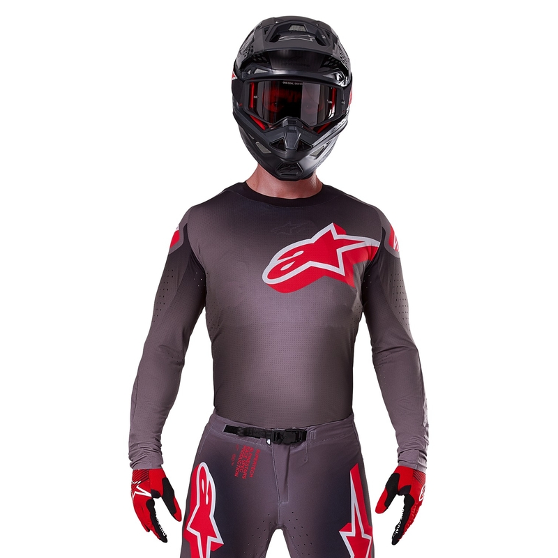 Alpinestars Supertech Lipan Smoke Red Motocross Jersey