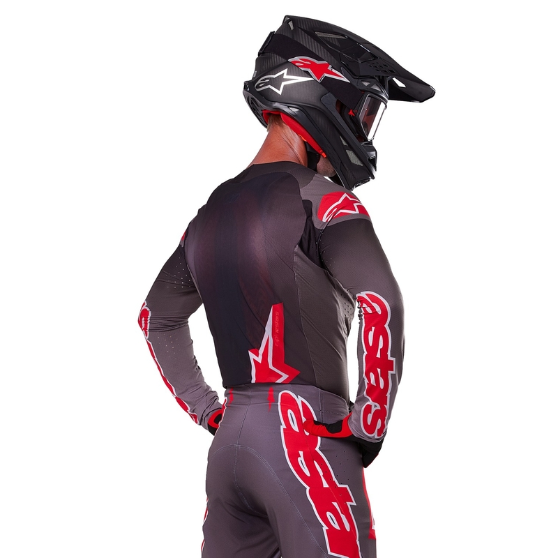 Alpinestars Supertech Lipan Smoke Red Motocross Jersey