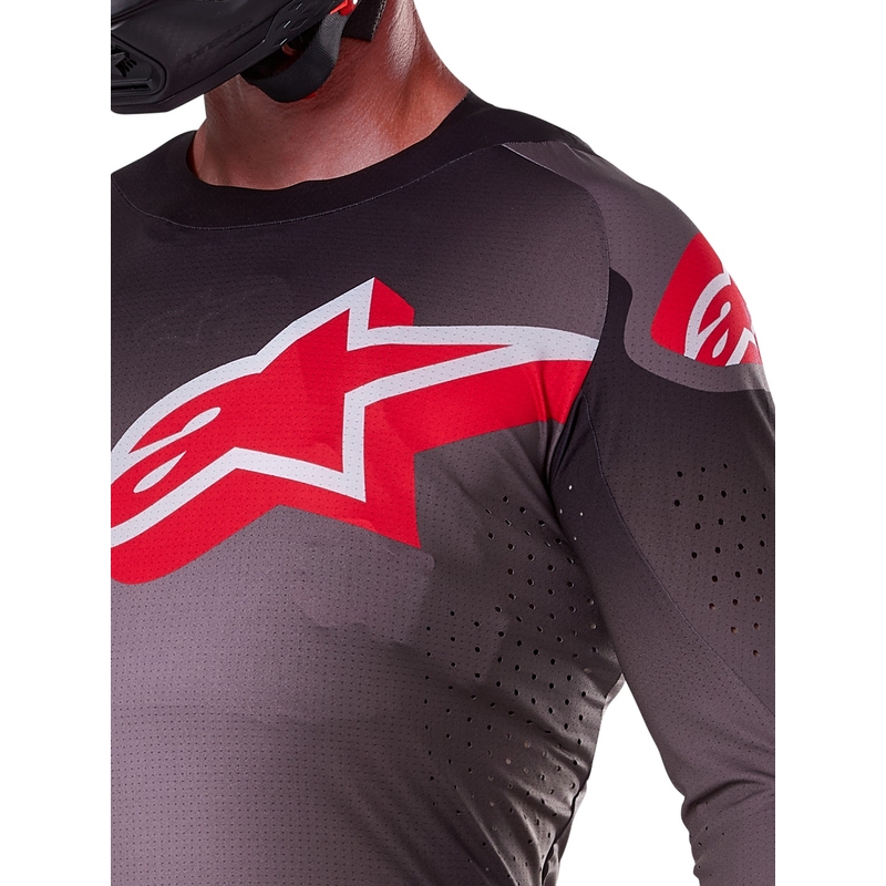 Alpinestars Supertech Lipan Smoke Red Motocross Jersey