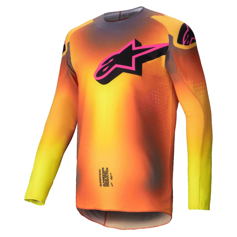 Motocrosstrøje Alpinestars Supertech Lipan gul-pink