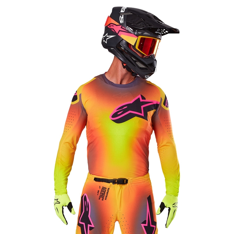 Motocrosstrøje Alpinestars Supertech Lipan gul-pink