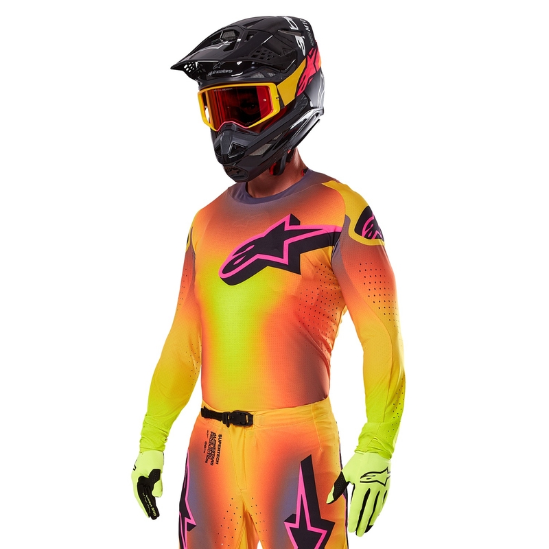 Motocrosstrøje Alpinestars Supertech Lipan gul-pink