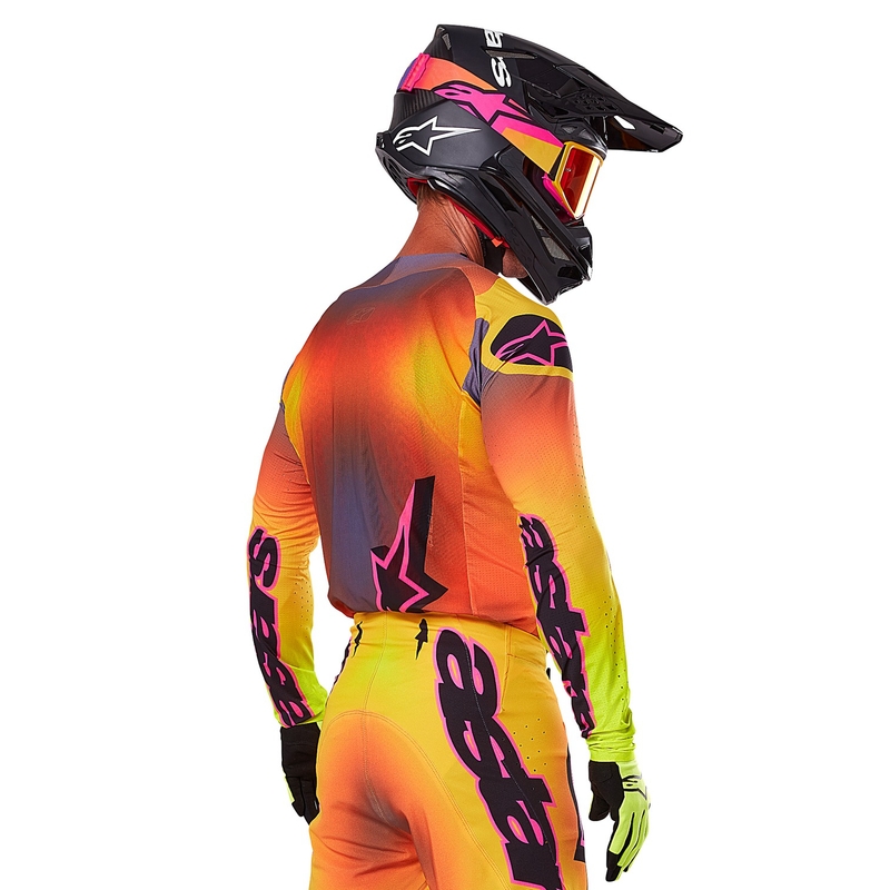 Motocrosstrøje Alpinestars Supertech Lipan gul-pink
