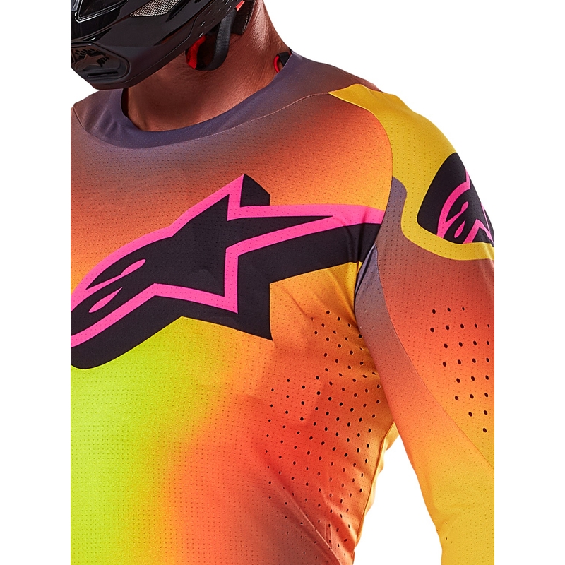 Motocrosstrøje Alpinestars Supertech Lipan gul-pink