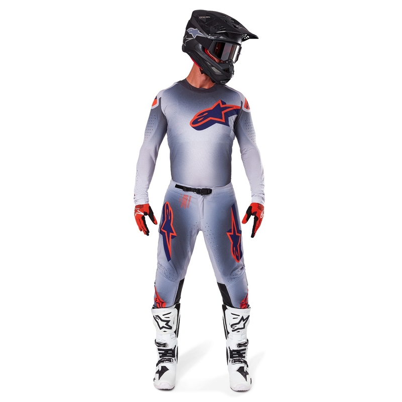 Alpinestars Supertech Lipan grå-fluo-orange motocrosstrøje