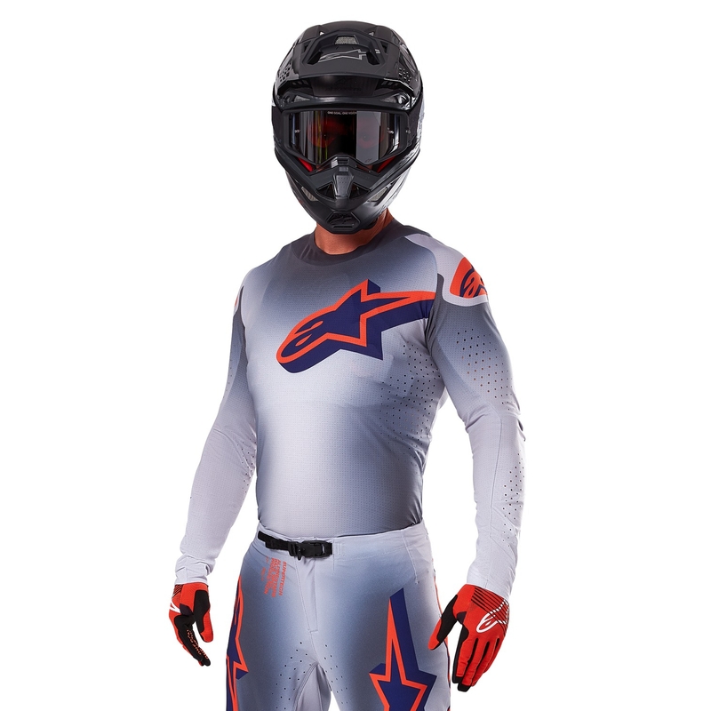 Alpinestars Supertech Lipan grå-fluo-orange motocrosstrøje