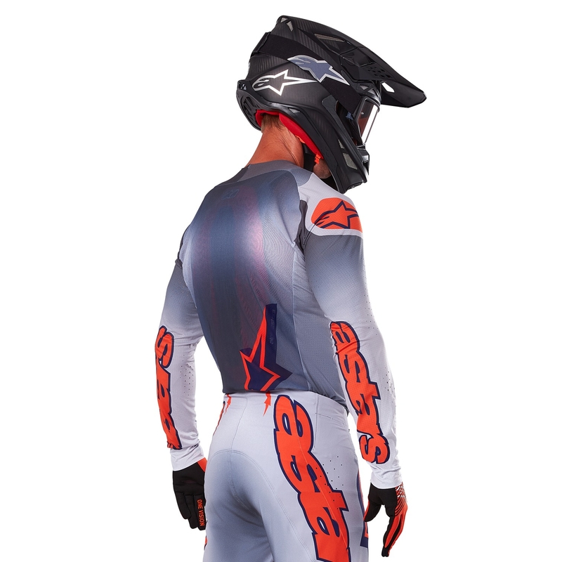 Alpinestars Supertech Lipan grå-fluo-orange motocrosstrøje