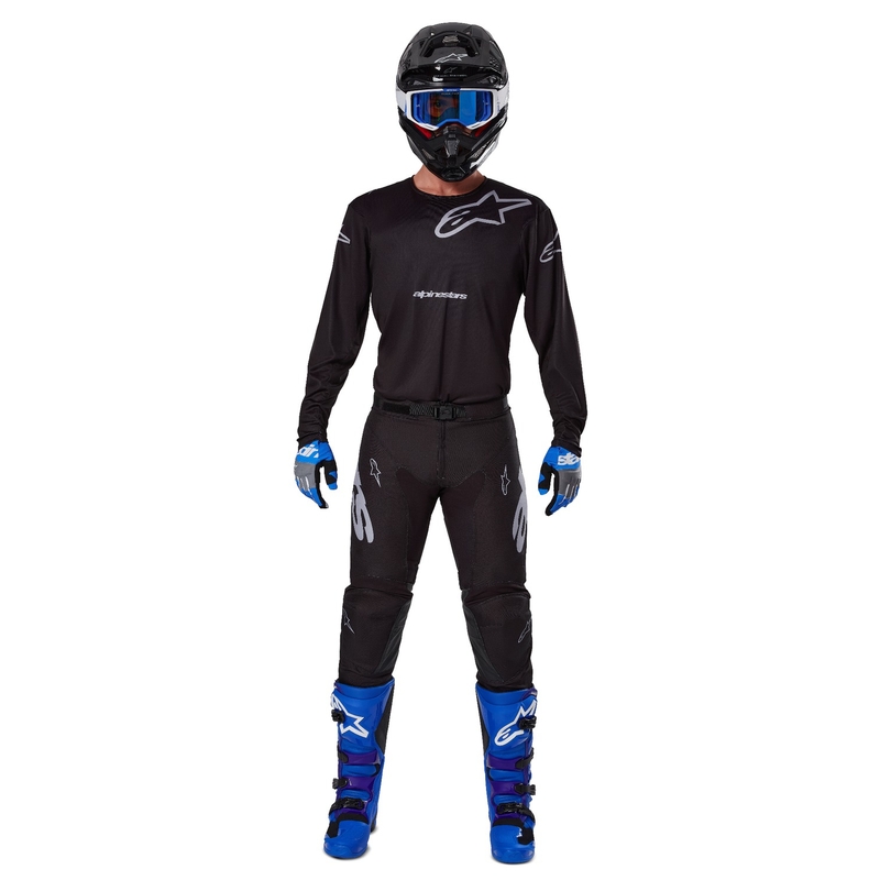 Alpinestars Racer Graphite motocrosstrøje sort og grå