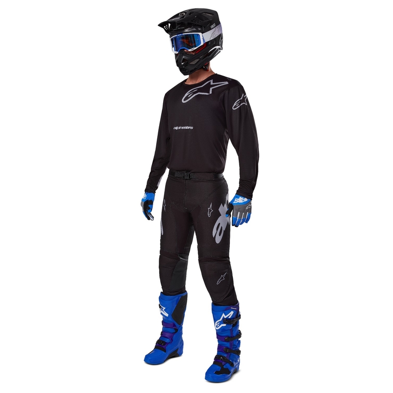 Alpinestars Racer Graphite motocrosstrøje sort og grå