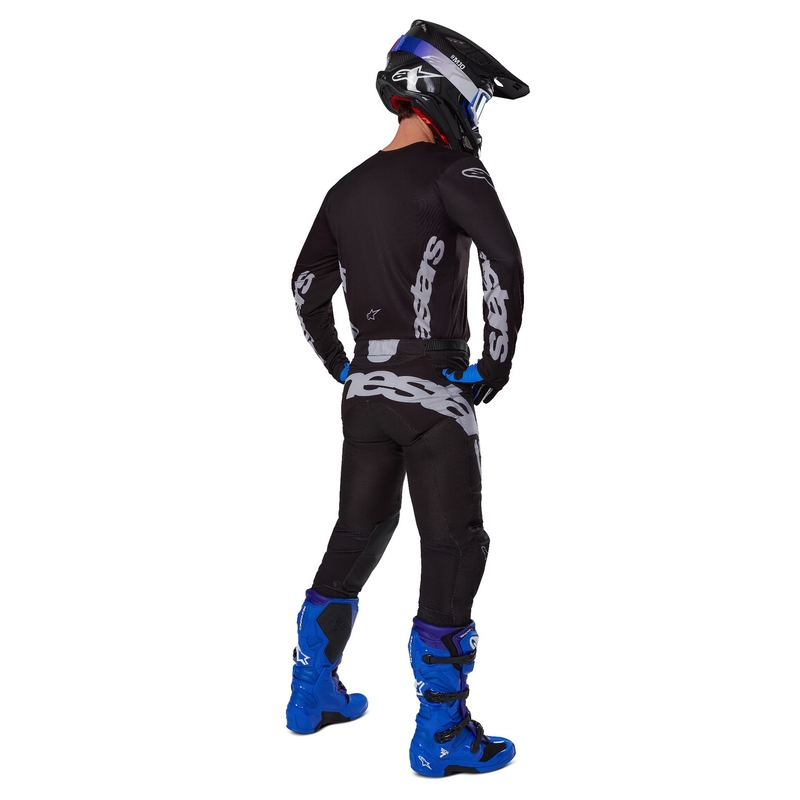 Alpinestars Racer Graphite motocrosstrøje sort og grå
