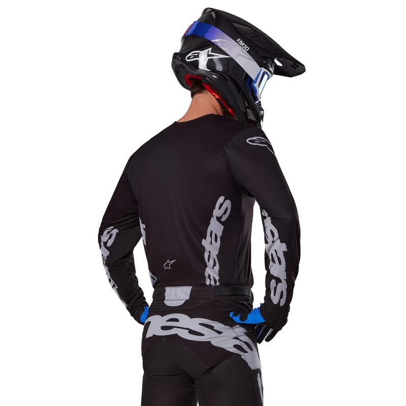 Alpinestars Racer Graphite motocrosstrøje sort og grå