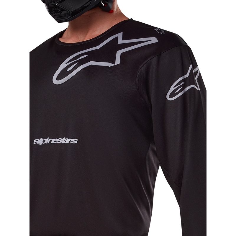Alpinestars Racer Graphite motocrosstrøje sort og grå