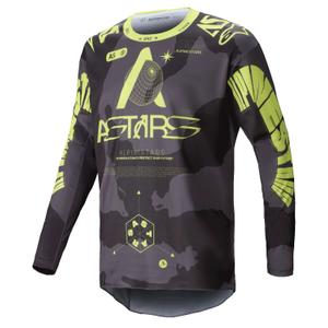 Alpinestars Racer Hollow mørk camo-fluogul motocrosstrøje