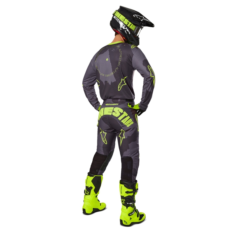 Alpinestars Racer Hollow mørk camo-fluogul motocrosstrøje