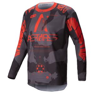 Alpinestars Racer Hollow grå camo-fluo-orange motocrosstrøje
